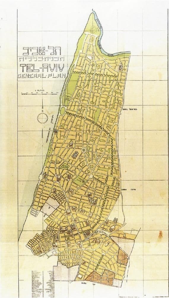 Mapa antigo de Tel Aviv